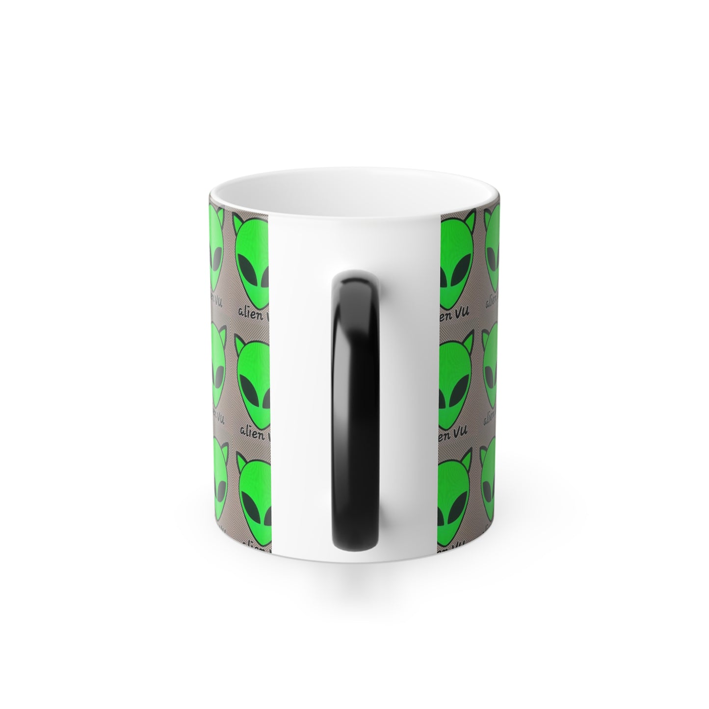 Morphing Mug - Fun Green AlienVU4U Design for digital Space Lovers